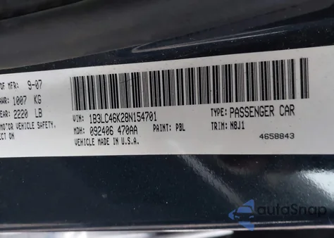 2008 Dodge Avenger Se z USA, uszkodzony, nr VIN 1B3LC46K28N154701
